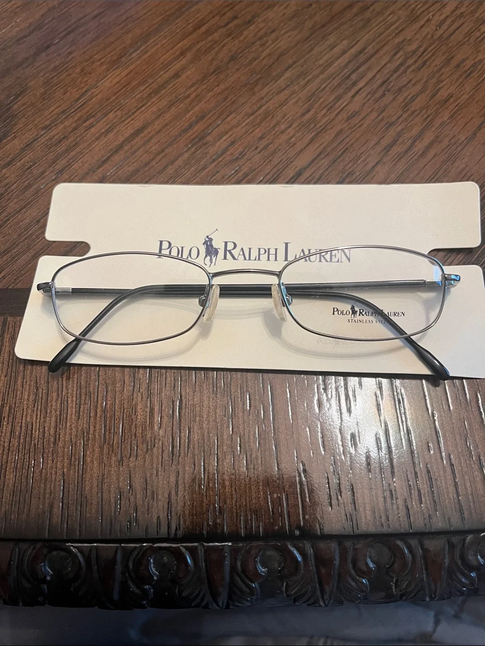 Polo Ralph Lauren Vintage Silver Oval Eyeglasses Frame Stainless Steel